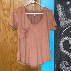 Z Supply pink velvet tshirt